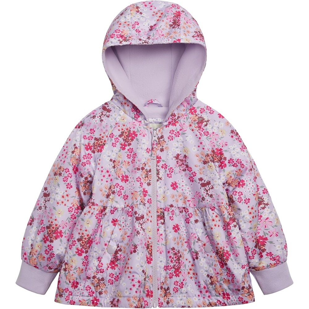 image:imageOSHKOSH BGOSH Baby Girls Midweight Waterresistant Hooded Peplum JacketDitsy Floral