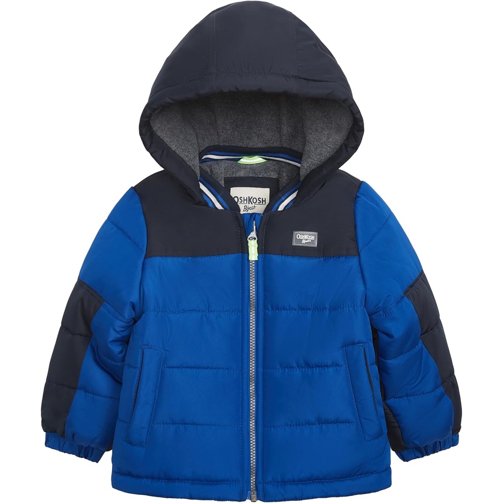 image:imageOSHKOSH BGOSH Boys Fleecelined Hooded Puffer Jacket Winter CoatBlue