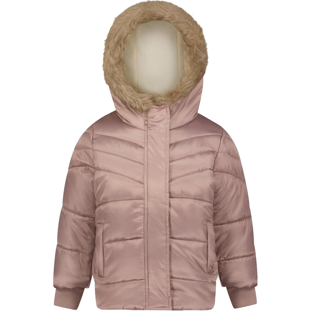 image:imageOSHKOSH BGOSH Girls Warm and Cozy Heavyweight Hooded Puffer JacketMauve