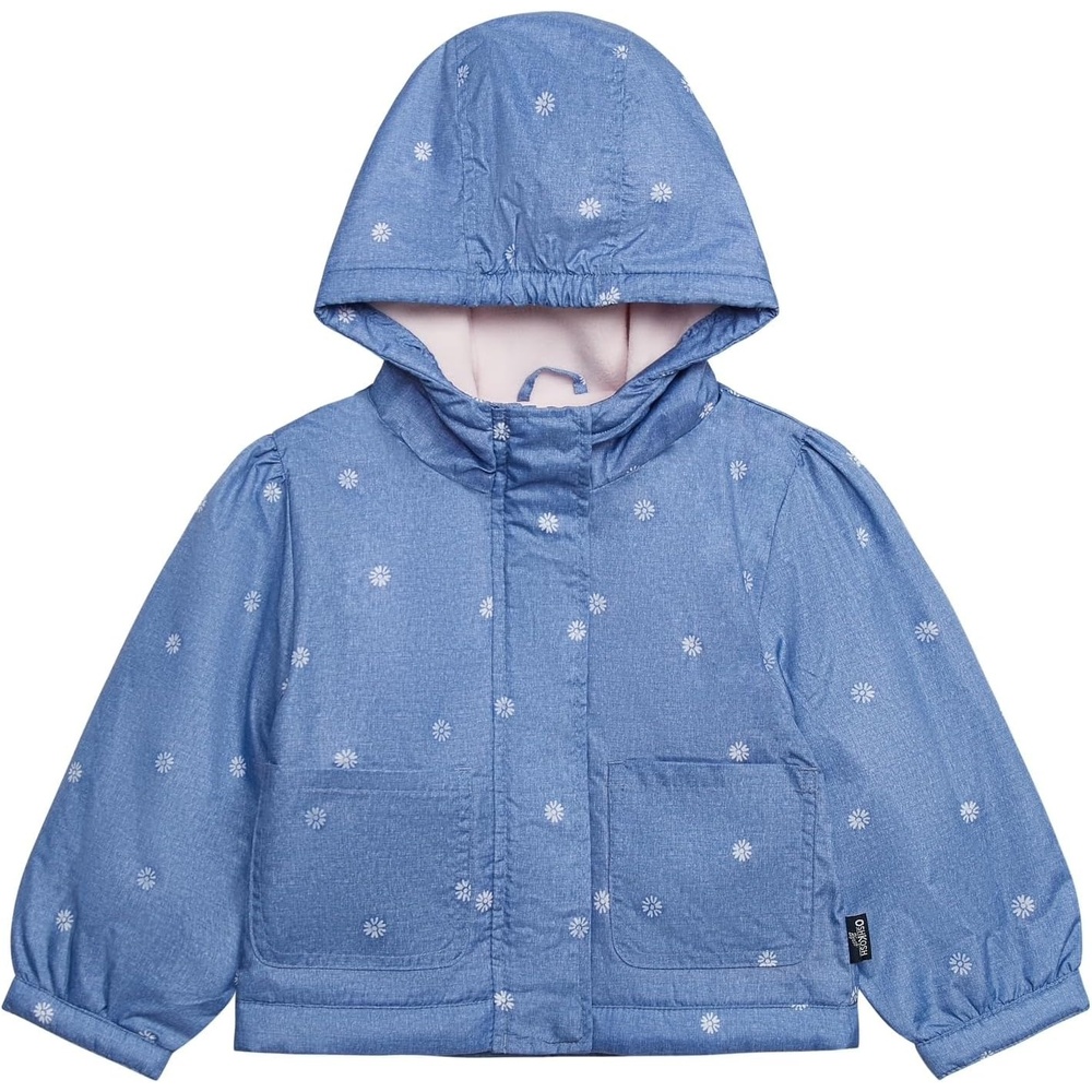 image:imageOSHKOSH BGOSH girls Midweight Fleece Lined Windbreaker JacketDenim Blue