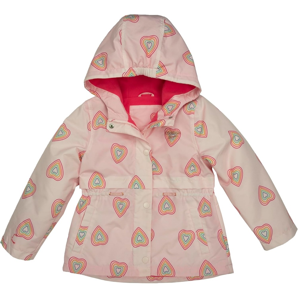 image:imageOSHKOSH BGOSH girls Midweight Fleece Lined Windbreaker JacketHeart Print