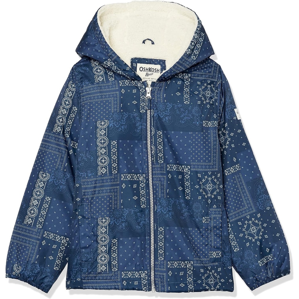 image:imageOSHKOSH BGOSH girls Midweight Fleece Lined Windbreaker JacketIndigo