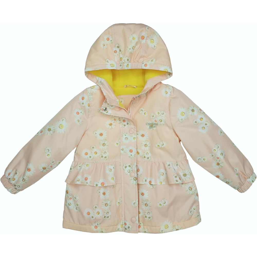 image:imageOSHKOSH BGOSH girls Midweight Fleece Lined Windbreaker JacketLight Pink