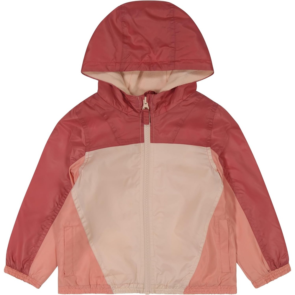 image:imageOSHKOSH BGOSH girls Midweight Fleece Lined Windbreaker JacketPink Colorblock