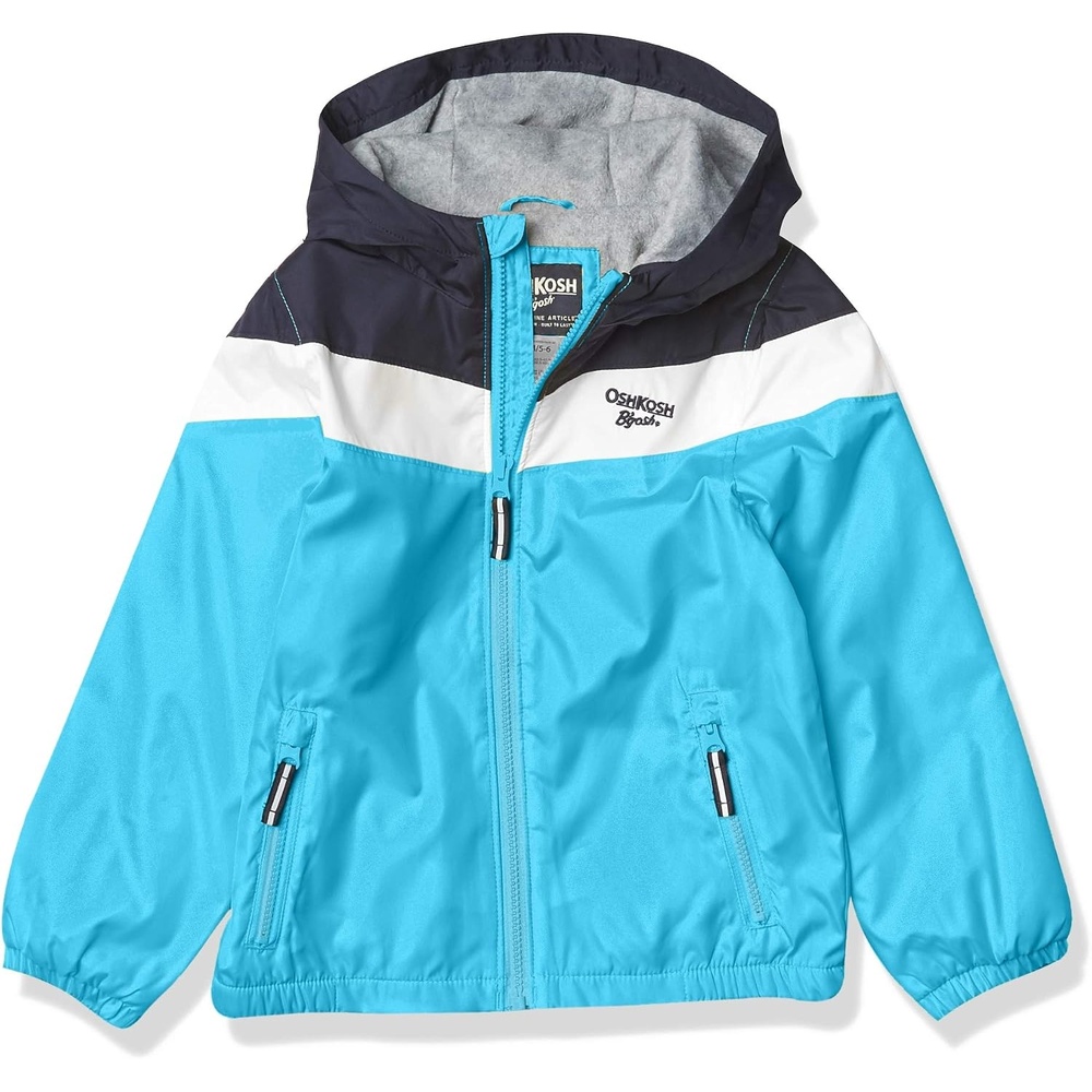 image:imageOsh Kosh boys Midweight Fleece Lined Windbreaker JacketTransitional JacketBlue White Stripe