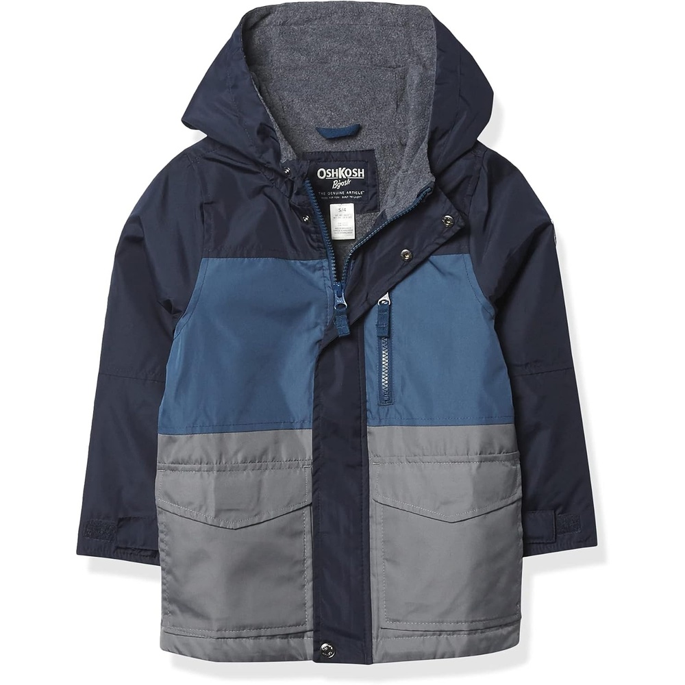 image:imageOsh Kosh boys Midweight Fleece Lined Windbreaker JacketTransitional JacketDeep Navy Blue Grey