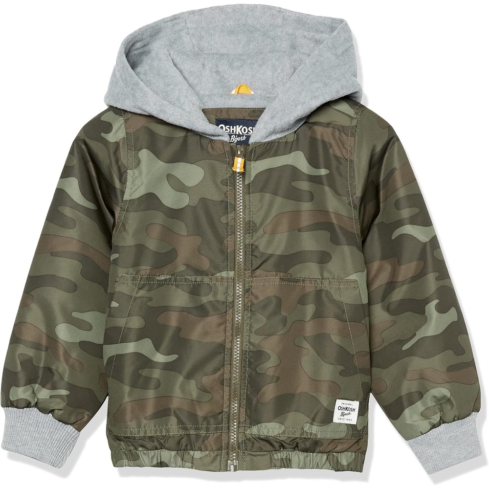image:imageOsh Kosh boys Midweight Fleece Lined Windbreaker JacketTransitional JacketGreen Camo
