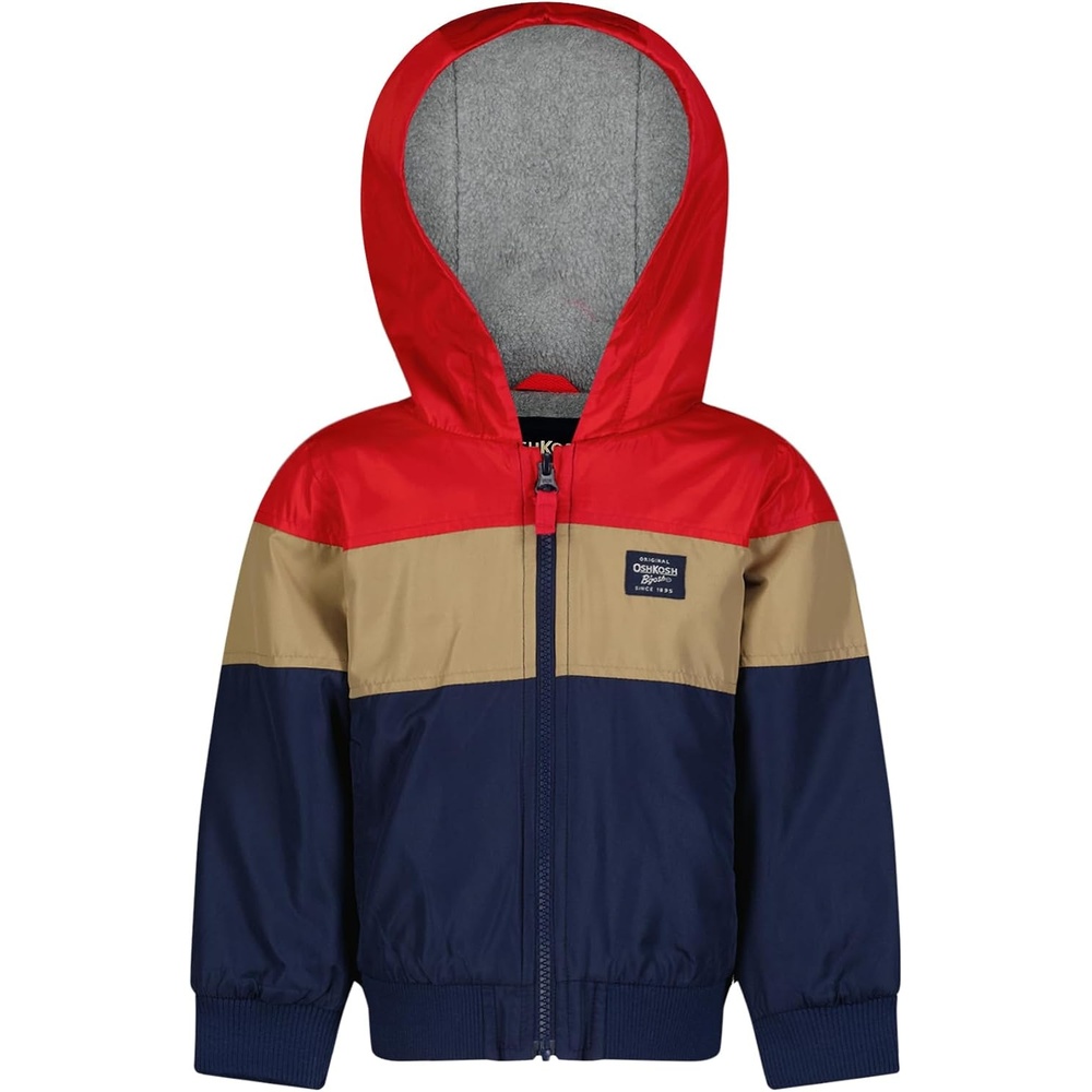 image:imageOshKosh Bgosh Boys Sporty Bomber Jacket with Fleece Hood and LiningRed