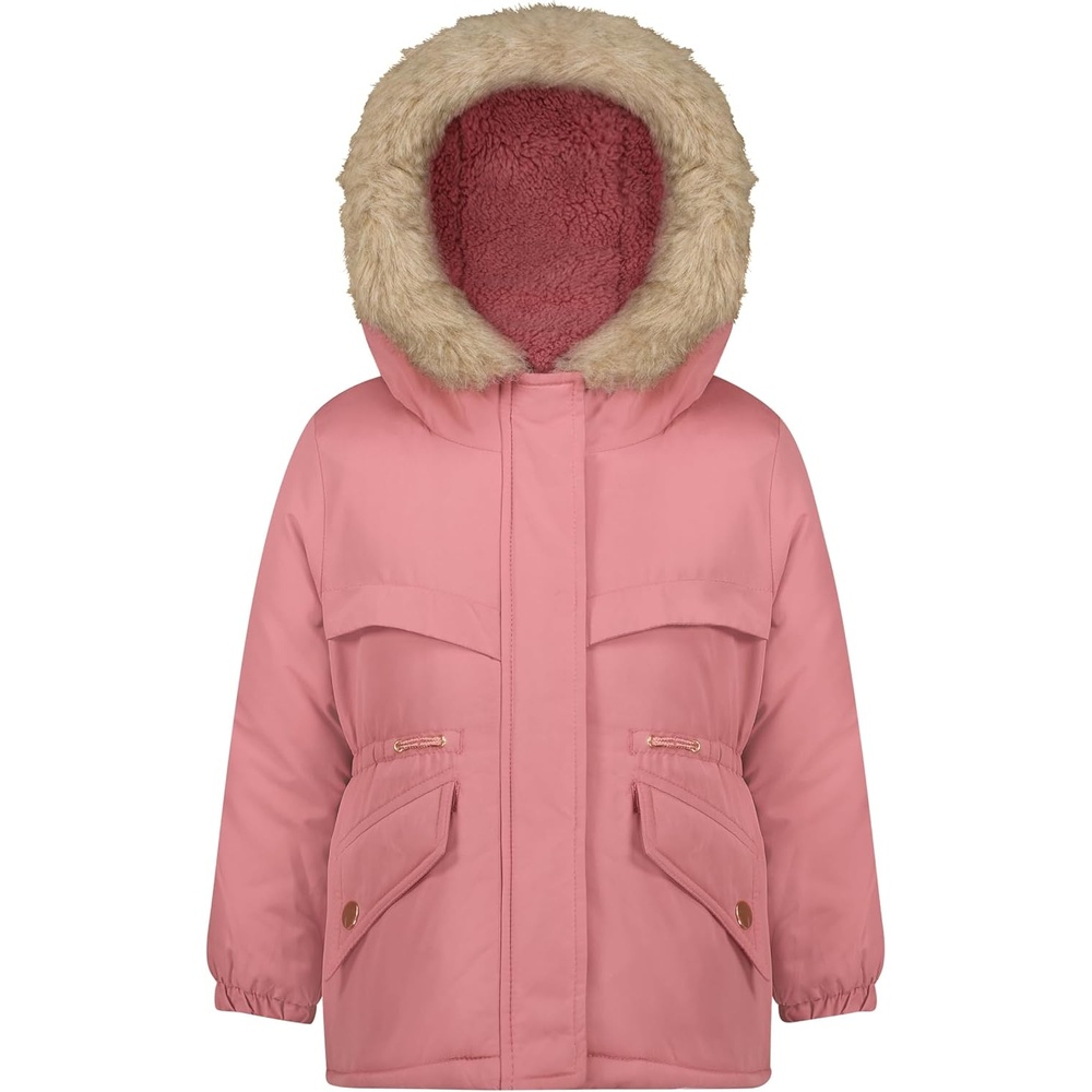 image:imageOshKosh Bgosh Girls Heavyweight Faux Fur Hooded Parka Warm Winter CoatRose