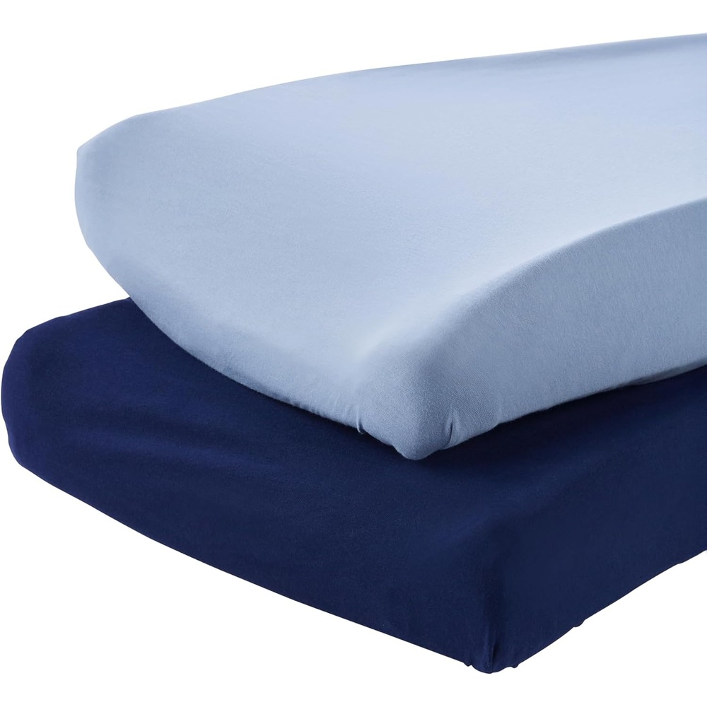 image:imageSimple Joys by Carters Baby 2Pack Cotton Changing Pad CoversNavyLight Blue
