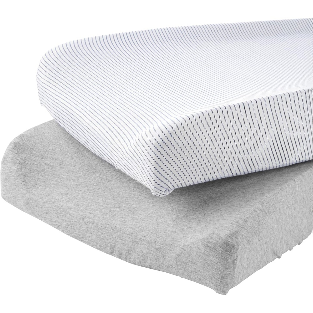 image:imageSimple Joys by Carters Baby 2Pack Cotton Changing Pad CoversWhite Heather