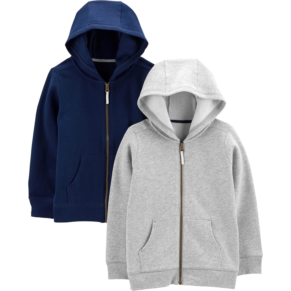 image:imageSimple Joys by Carters Baby Boys 2pack Full Zip HoodiesGreyNavy