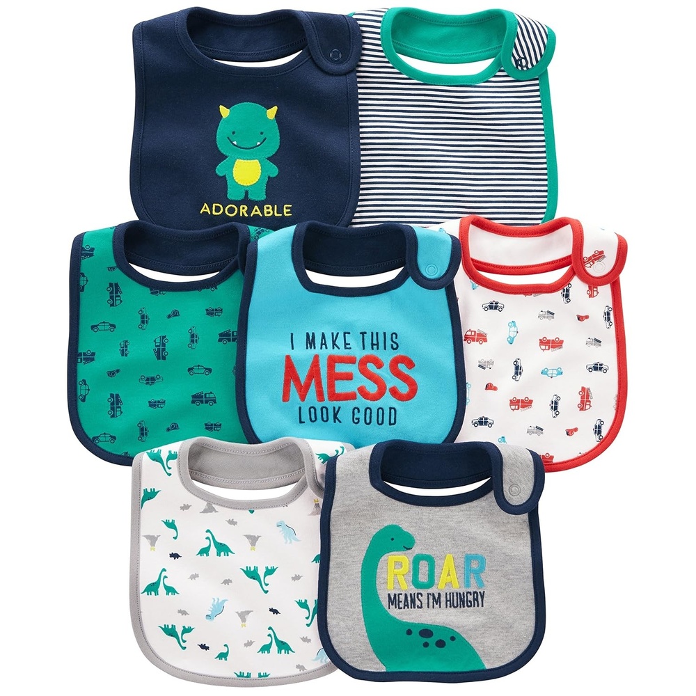 image:imageSimple Joys by Carters Baby Boys 7Pack Teething BibsBlue