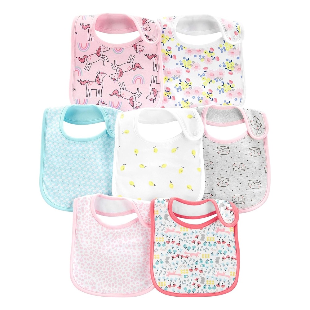 image:imageSimple Joys by Carters Baby Boys 7Pack Teething BibsMulticolorFloralUnicorn