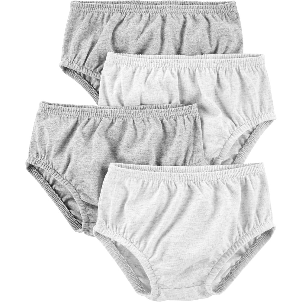 image:imageSimple Joys by Carters Baby Girls 4Pack Diaper CoversGrey Heather