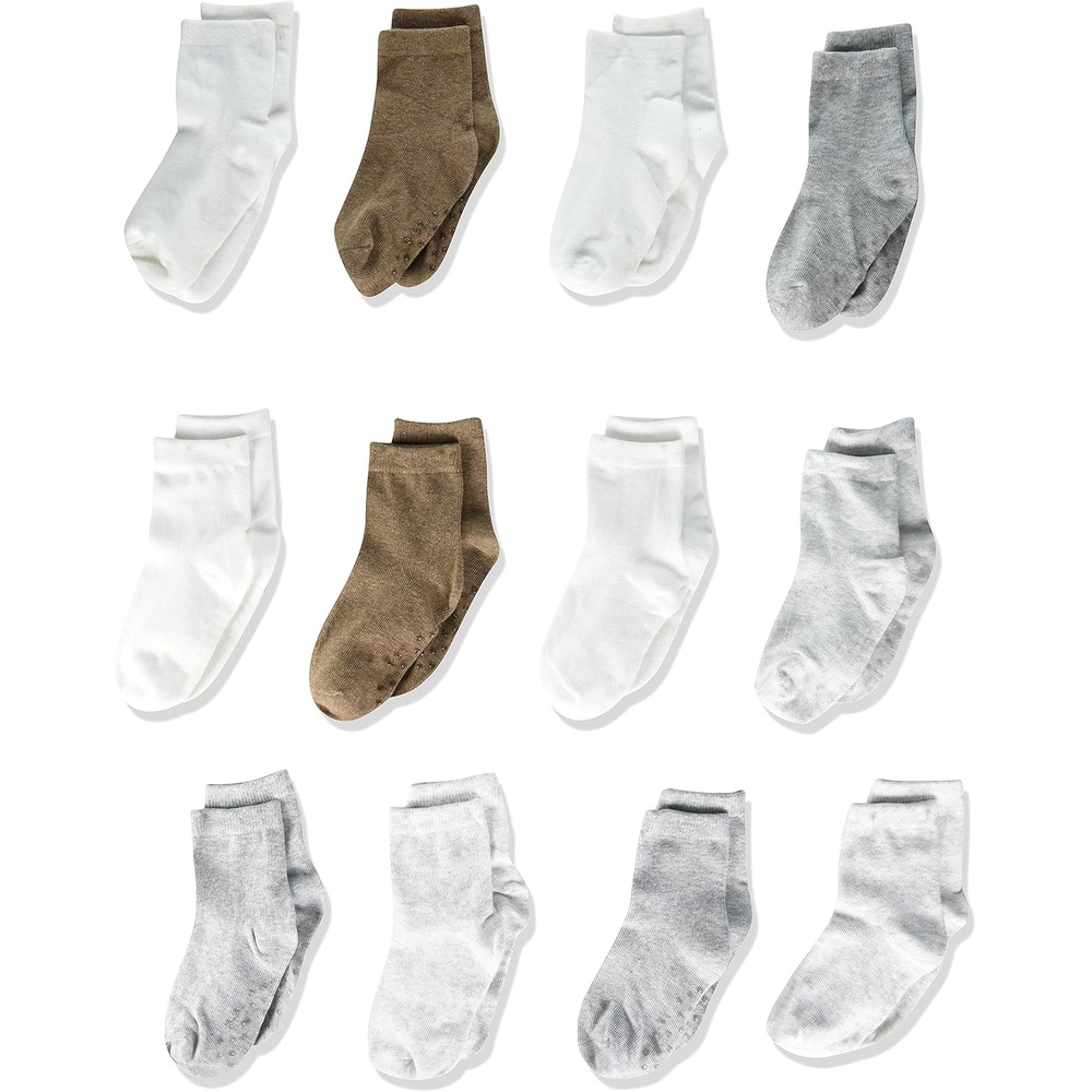 image:imageSimple Joys by Carters babyboys 12pack Neutral Sock LowBrownGreyWhite