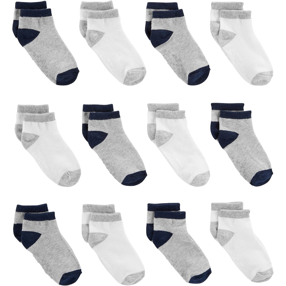 image:imageSimple Joys by Carters babyboys 12pack Neutral Sock LowGreyNavyWhite