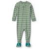 Green Stripe Dino Feet