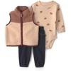 Brown Indigo Color Block