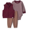 Burgundy Brown Stripe