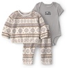 Cream Grey Fair Isle