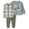Plaid Adventure Vest Set