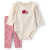 Cream Pink Apple Print