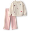 Cream Pink Blue Bow