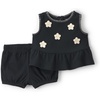 Black/Cream Floral