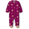 Burgundy Bear Bow Foot
