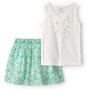 Green/White Floral