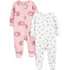 Pink Elephant/White Floral