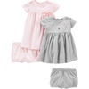Grey Bear Print/Pink Elephants