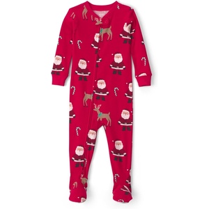Carter’s Baby 1-piece Holiday Pj(Beige Santa)