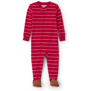 Carter’s Baby Boys’ 1-piece Fleece Holiday Pj(Red Stripe)