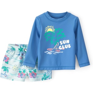 Carter’s Baby Boys’ 2-piece Rashguard Trunk Set(Blue Beach)