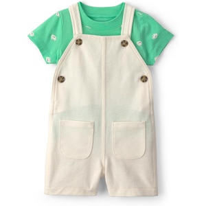 Carter’s Baby Boys’ 2-piece Shortall Set(Ivory)