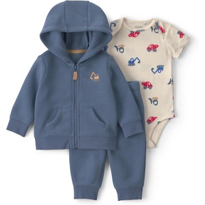 Carter’s Baby Boys’ 3-piece Bodysuit Pant Sets(Blue Construction)