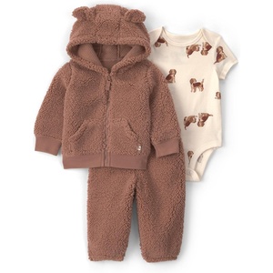 Carter’s Baby Boys’ 3-piece Bodysuit Pant Sets(Brown Dog)