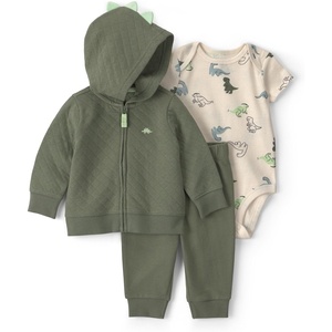 Carter’s Baby Boys’ 3-piece Bodysuit Pant Sets(Olive Green Cream Dino)