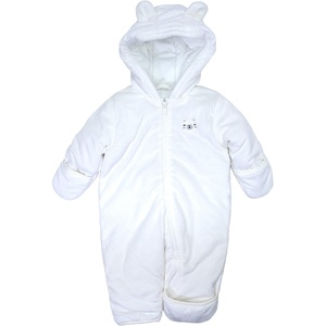 Carter’s Baby Boys’ Pram Style Water Resistant One Piece Winter Snowsuit With Ears(New Ivory Bear Footed)