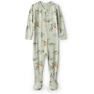 Carter’s Baby Boys’ Purelysoft Long-sleeve 2-way Zip Pajamas(Green Dino)