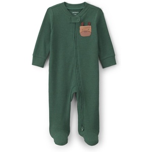 Carter’s Baby Boys’ Texture Sleep and Play(Green Moose Pocket)