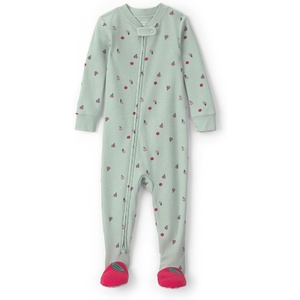 Carter’s Baby Girls’ 1-piece Cotton Pj(Blue Green Apple Feet)