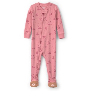 Carter’s Baby Girls’ 1-piece Cotton Pj(Pink Bow W Bear)