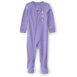 Carter’s Baby Girls’ 1-piece Cotton Pj(Purple Animal)