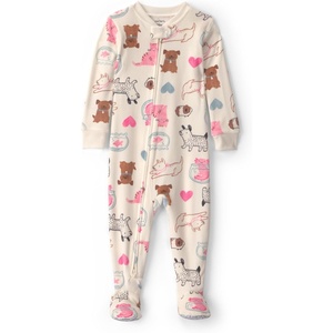 Carter’s Baby Girls’ 1-piece Fleece Pj(Ivory Pet)