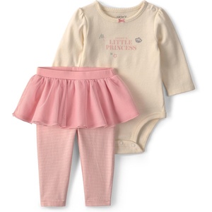 Carter’s Baby Girls’ 2-piece Bodysuit Pant Set(Pink Cream Daddy’s Princess)