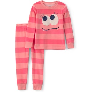 Carter’s Baby Girls’ 2-piece Fleece Pjs(Girl Monster Face)