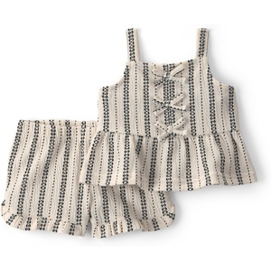 Carter’s Baby Girls’ 2-piece Set(Black/Cream Stripes)